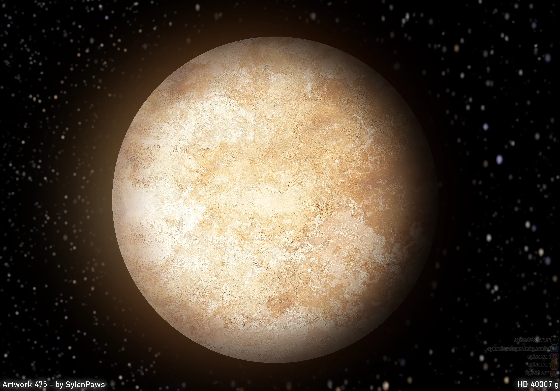 Artwork 475 - HD 40307 g: Visualizing a Distant Super-Earth