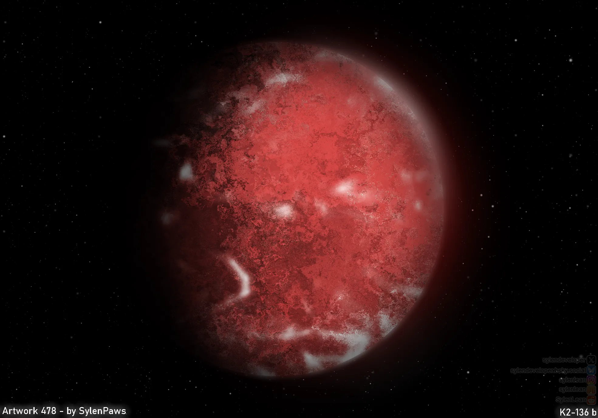K2-136 b: An Artist's Vision of a Super-Earth