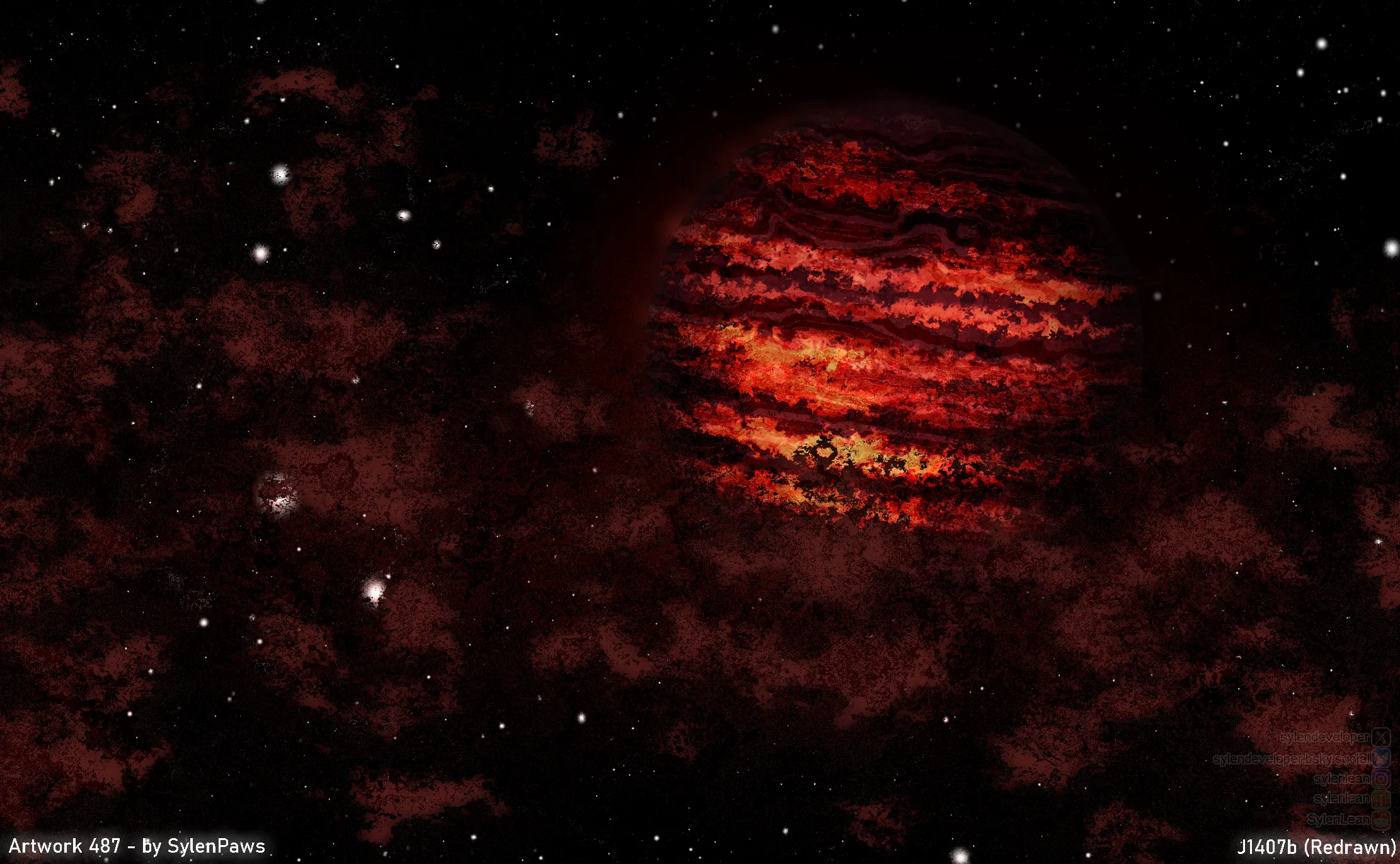Unveiling J1407b: An Artist's Vision of the 'Super Saturn'