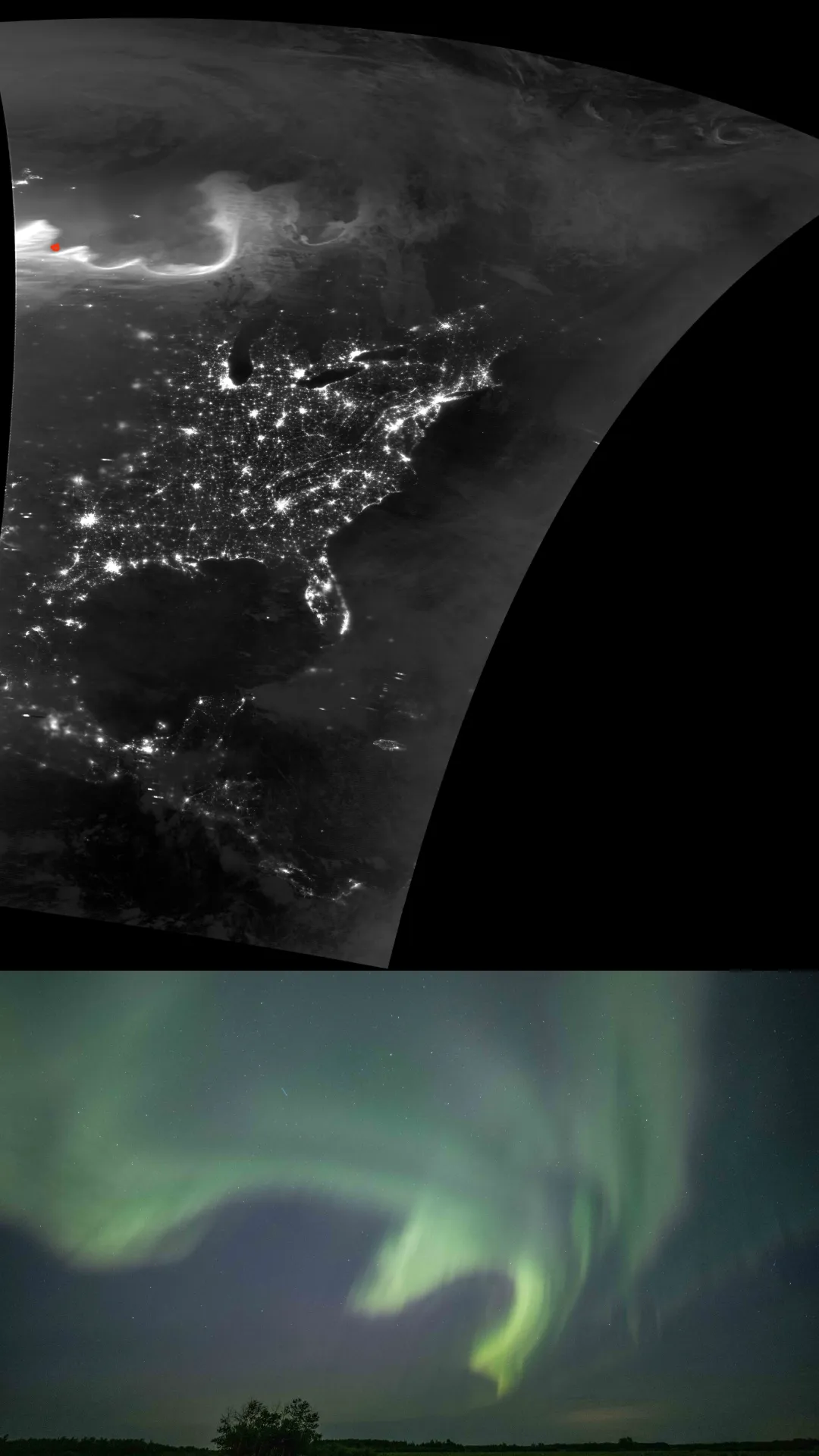 Seeing the Northern Lights: From Earth's Surface to Orbit