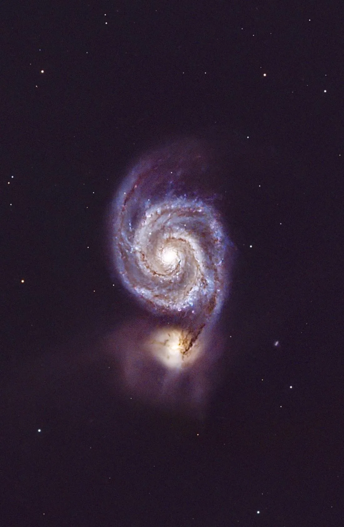 Capturing the Cosmic Dance: The Whirlpool Galaxy from My Backyard