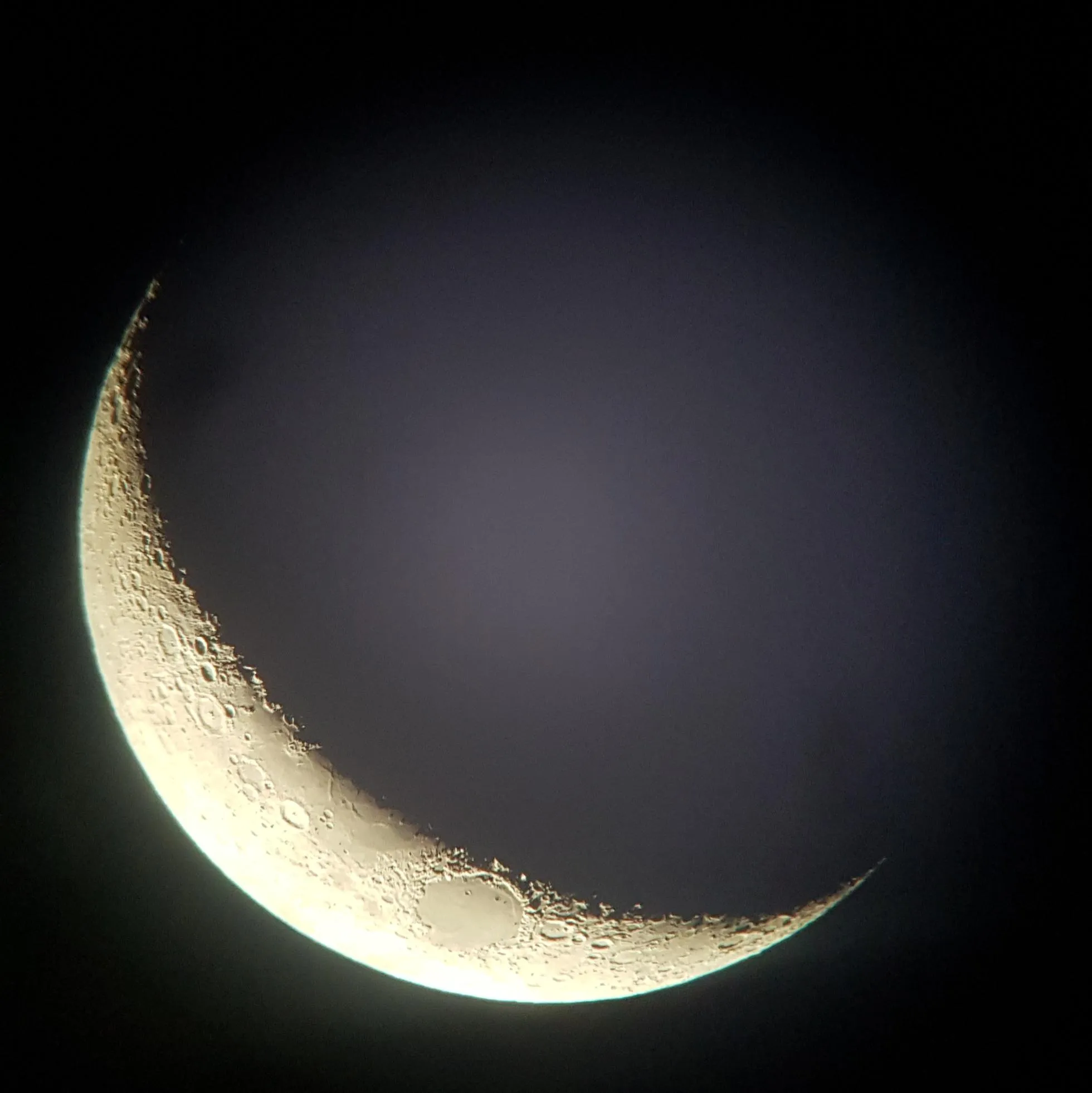 Waxing Crescent Moon Over Johannesburg: A Glimpse of Celestial Beauty